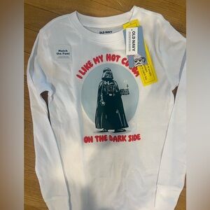 NWT Old Navy White Long Sleeve Kids Tee - Star Wars